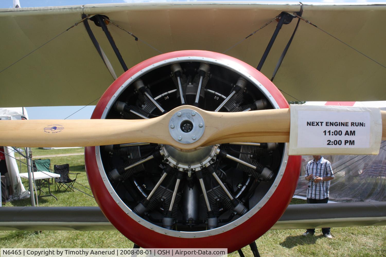 N6465, Sopwith Pup Replica C/N 6465, EAA AirVenture 2008, SOPWITH PUP, Rotac radial engine