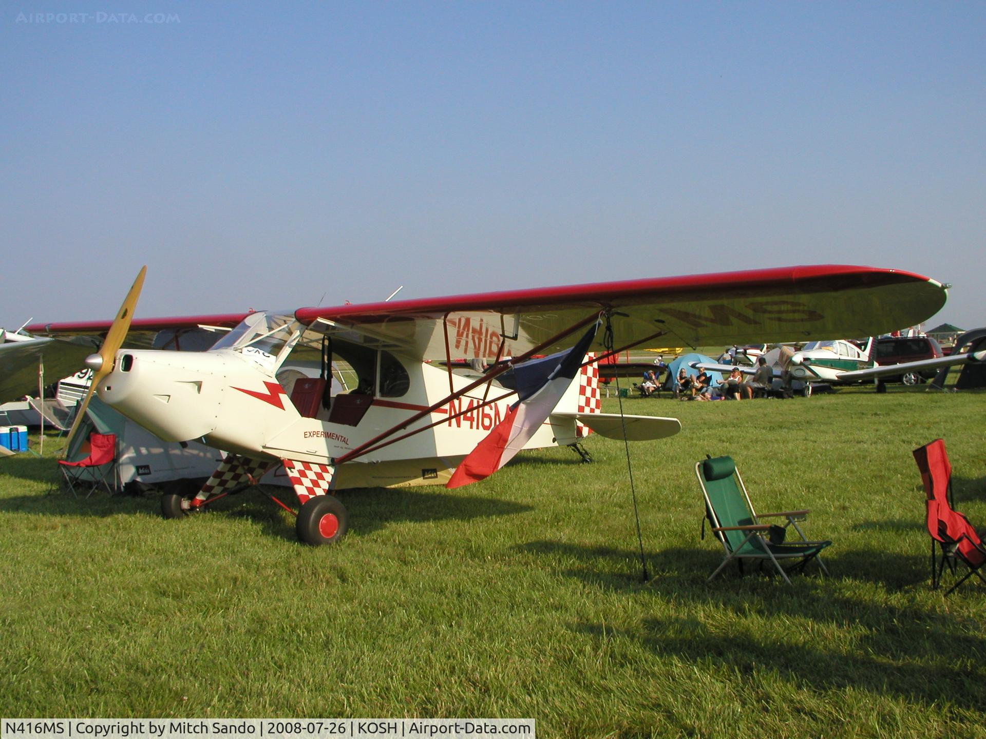 N416MS, 2008 American Legend Texas Sport C/N MS101, EAA AirVenture 2008.