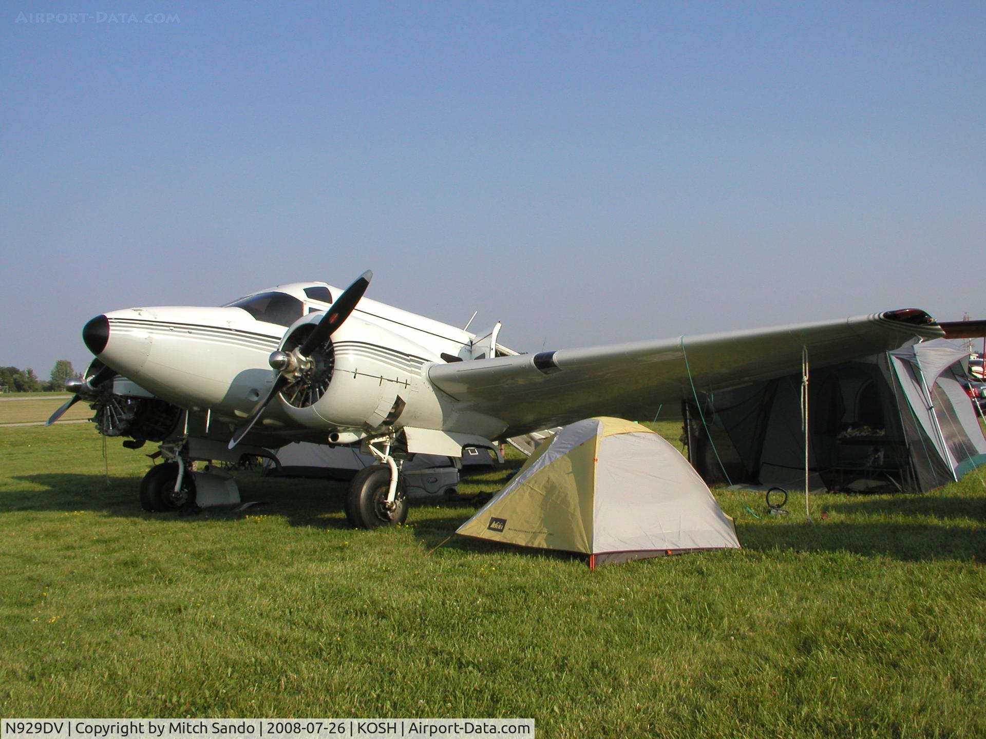 N929DV, 1954 Beech E18S C/N BA-32, EAA AirVenture 2008.