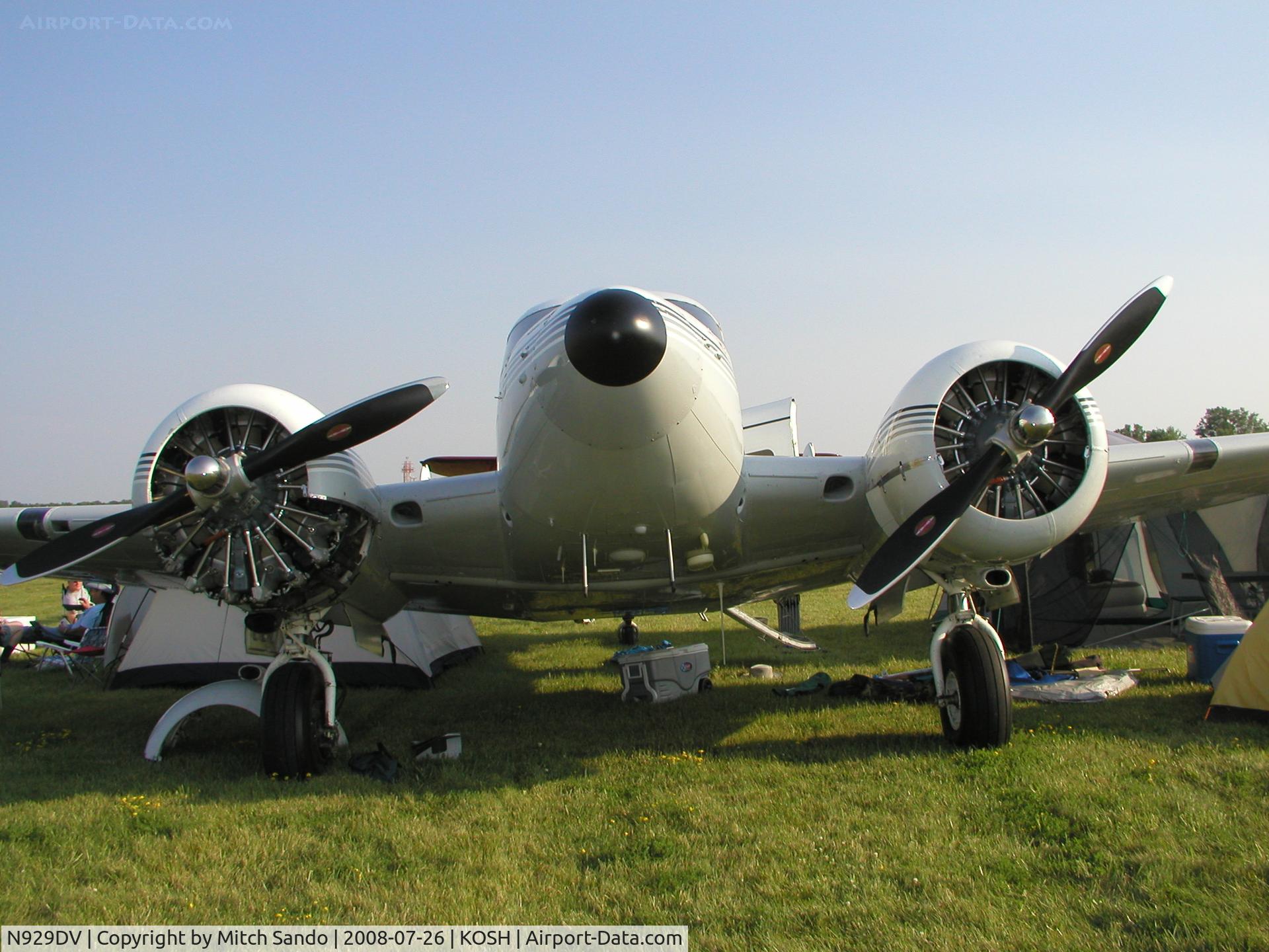 N929DV, 1954 Beech E18S C/N BA-32, EAA AirVenture 2008.