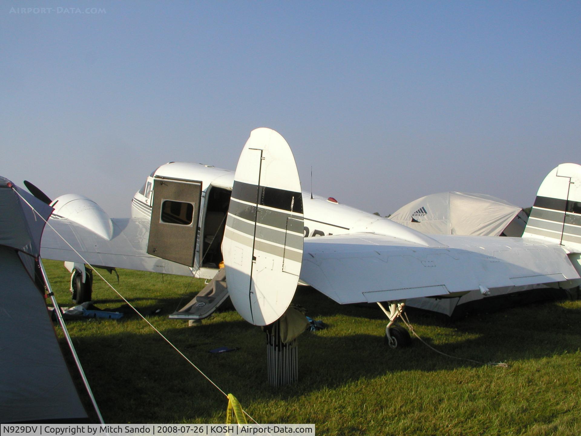 N929DV, 1954 Beech E18S C/N BA-32, EAA AirVenture 2008.