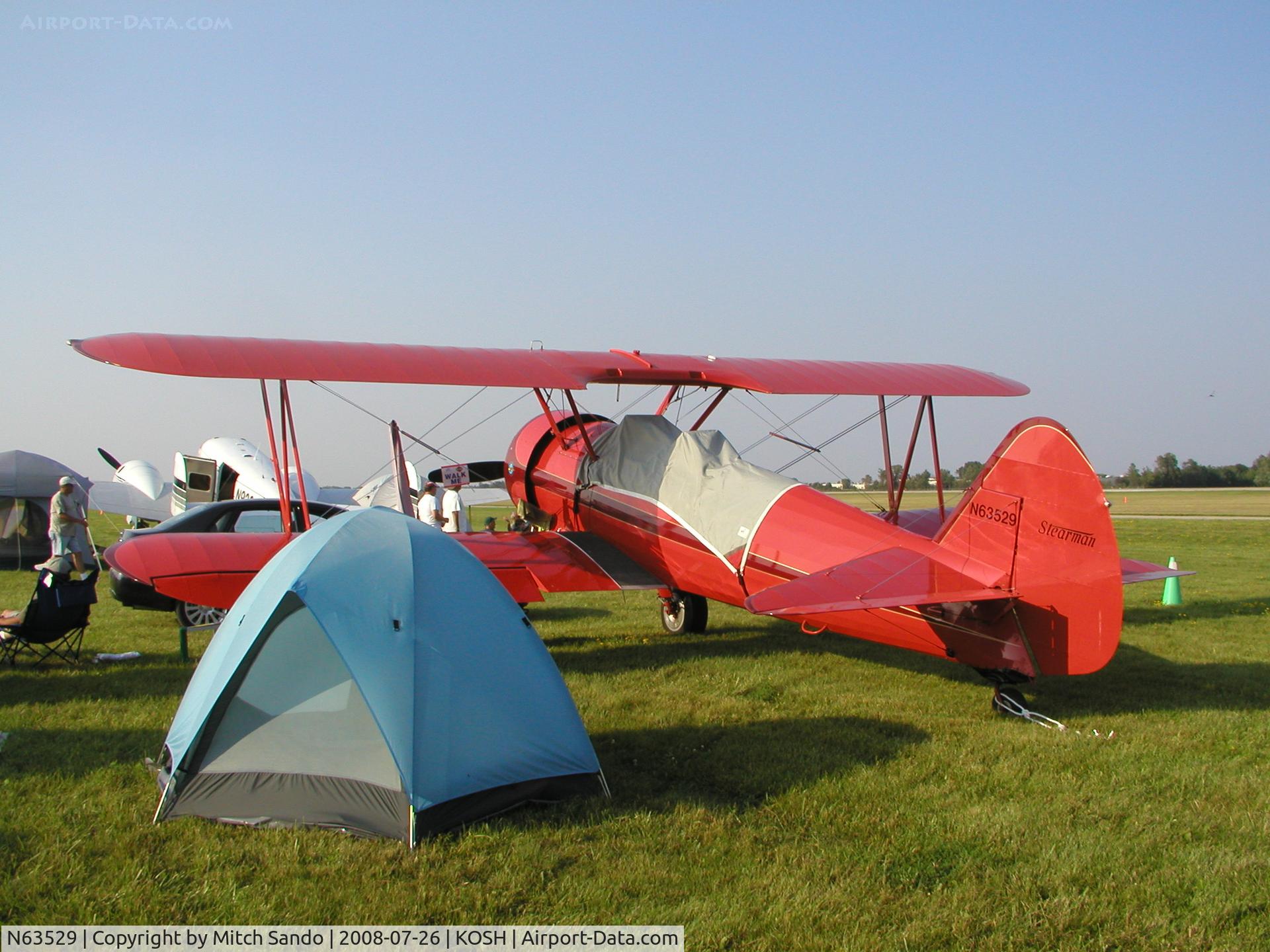 N63529, 1940 Boeing A75N1(PT17) C/N 75-338, EAA AirVenture 2008.