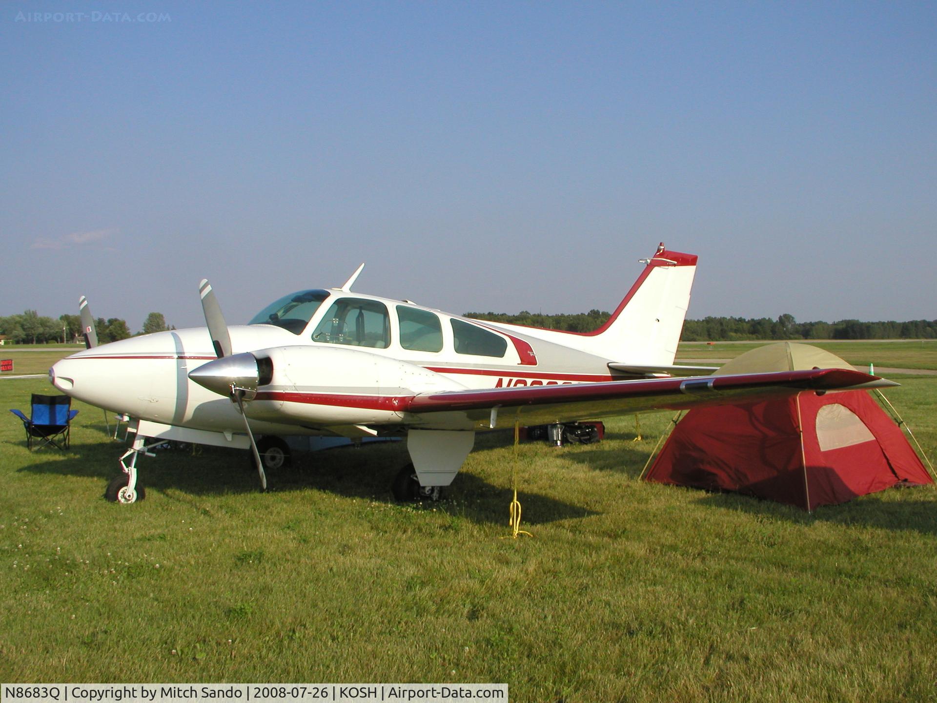 N8683Q, 1964 Beech 95-B55 (T42A) Baron C/N TC-810, EAA AirVenture 2008.