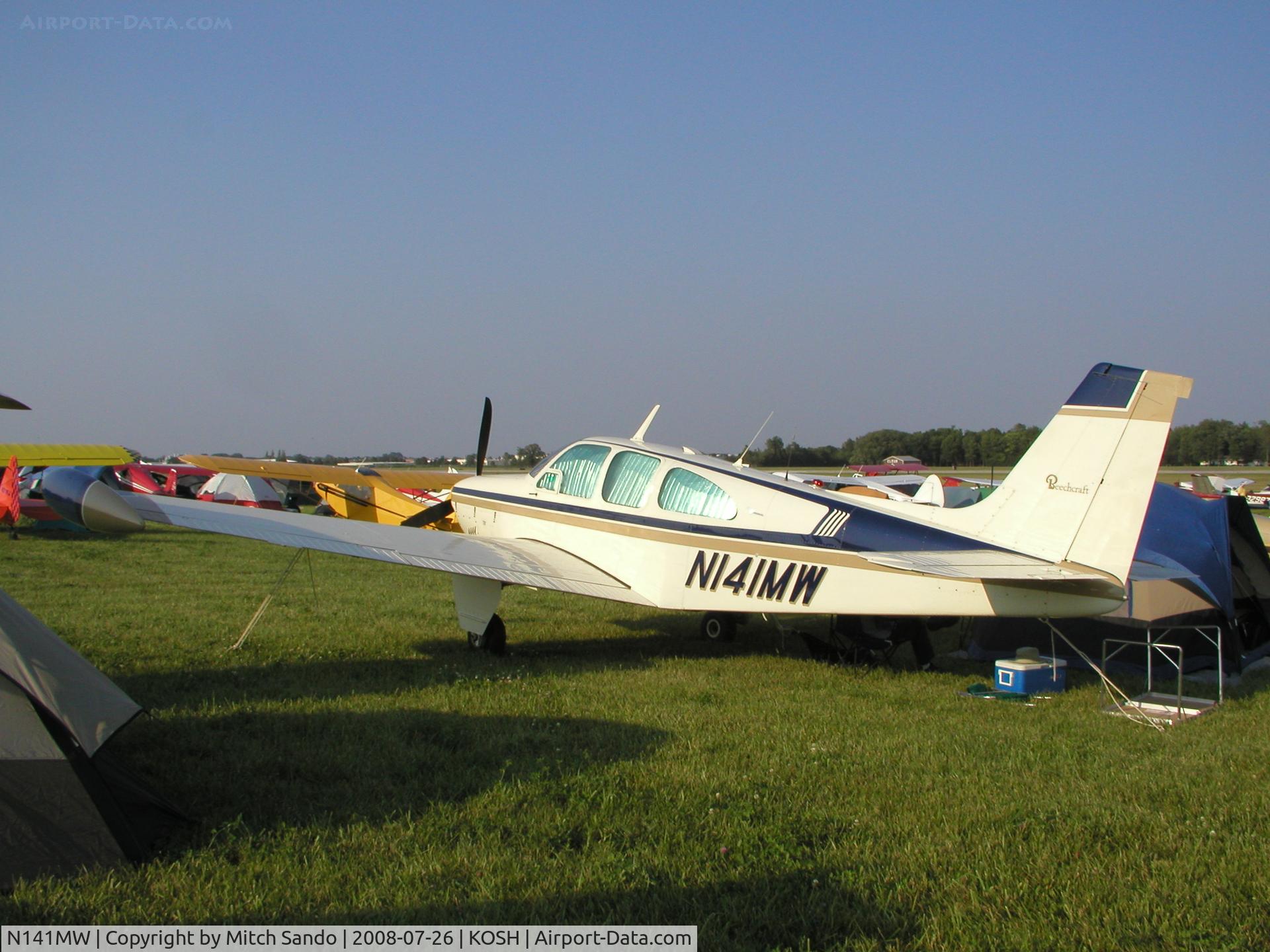 N141MW, 1966 Beech 35-C33 Debonair C/N CD-1020, EAA AirVenture 2008.