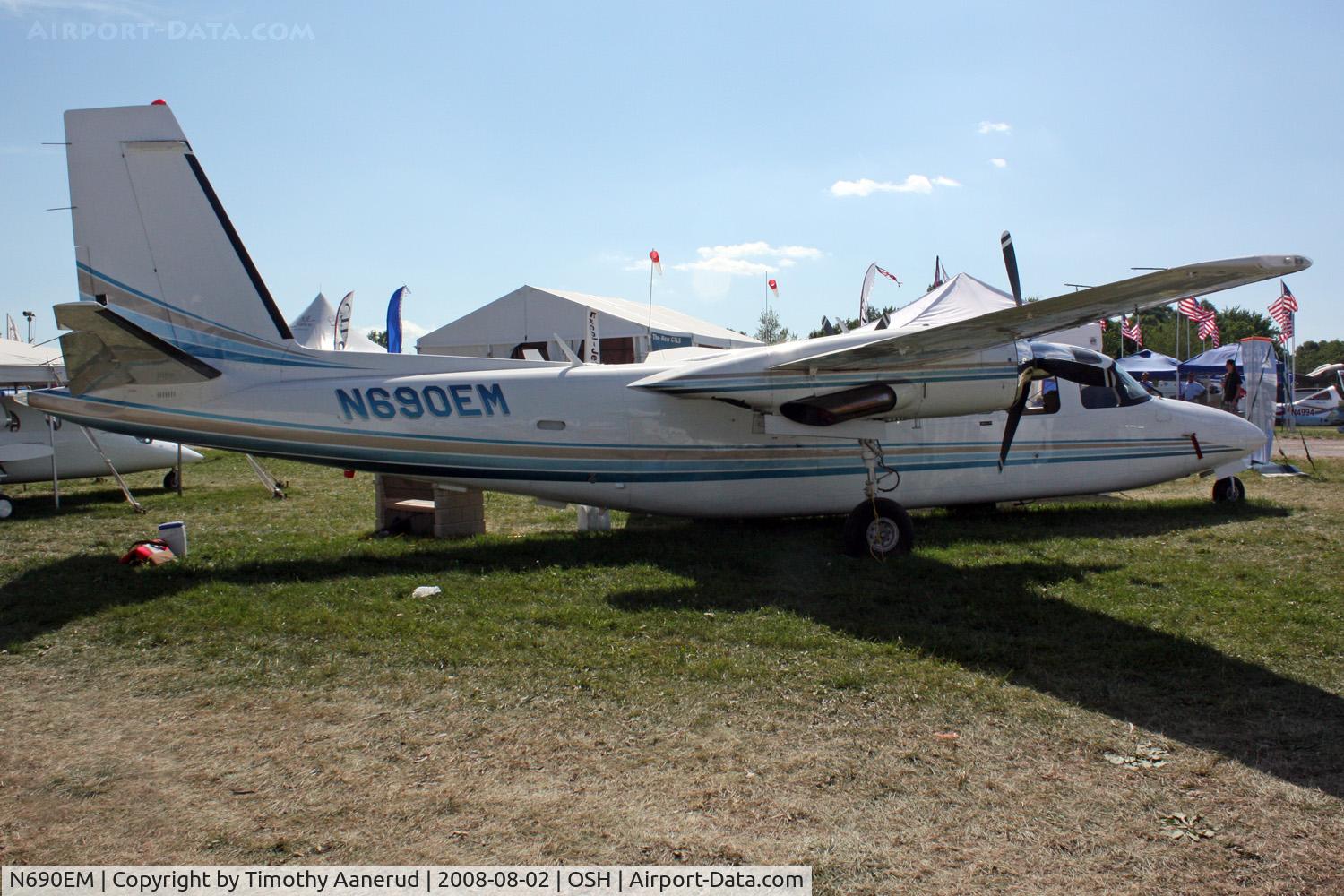 N690EM, 1973 Rockwell 690A Turbo Commander Turbo Commander C/N 11125, EAA AirVenture 2008