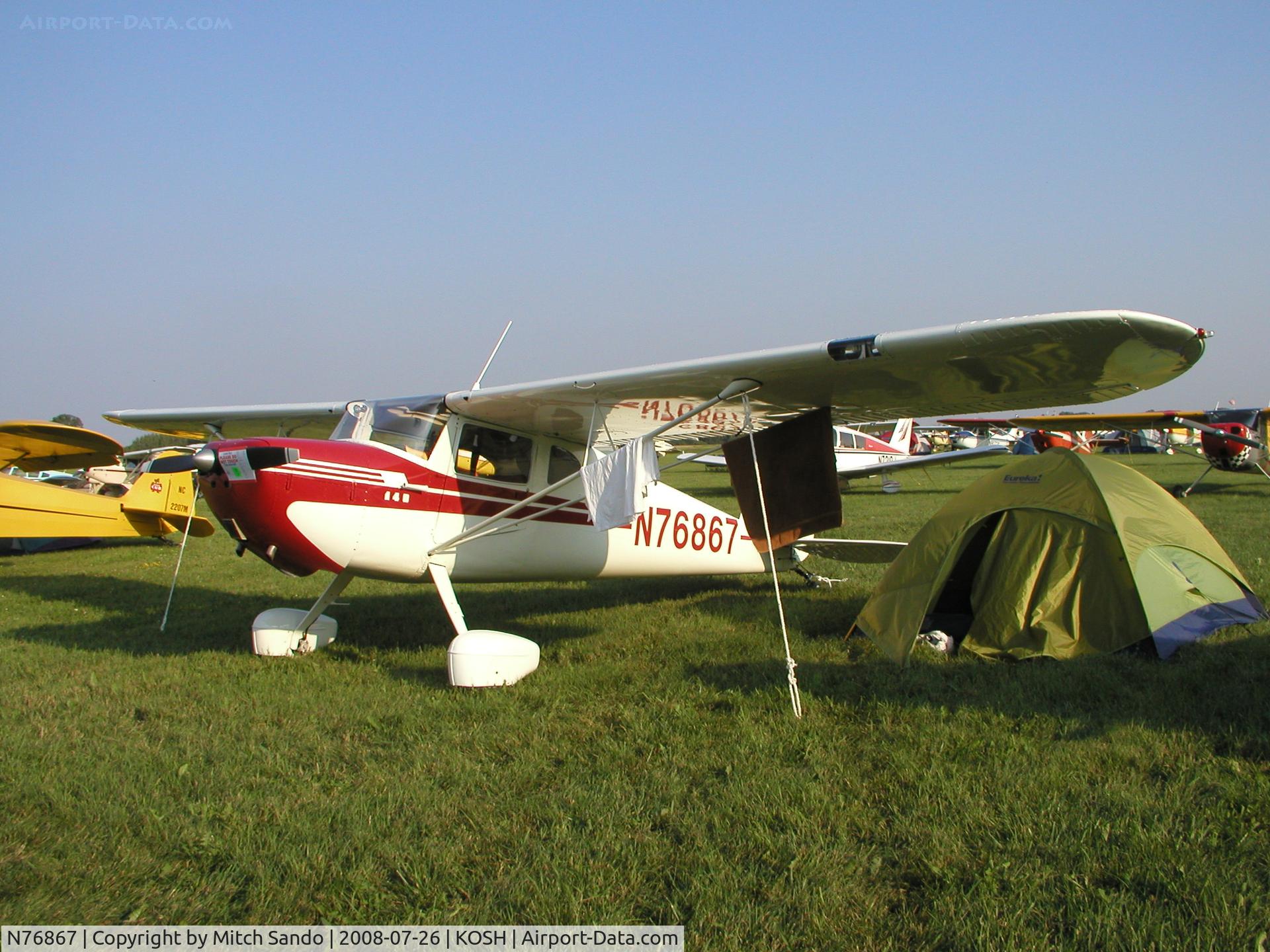 N76867, 1946 Cessna 140 C/N 11301, EAA AirVenture 2008.