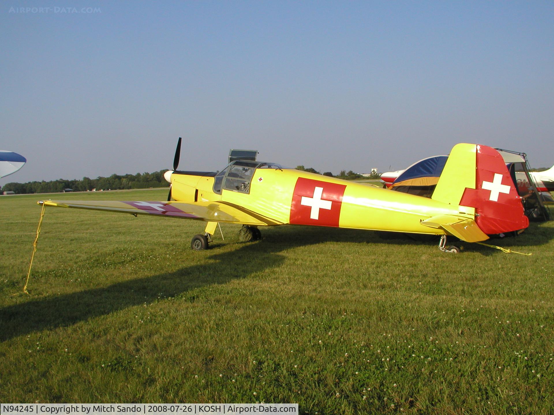 N94245, 1949 Bucker Bu-181 Bestmann C/N 25145, EAA AirVenture 2008.