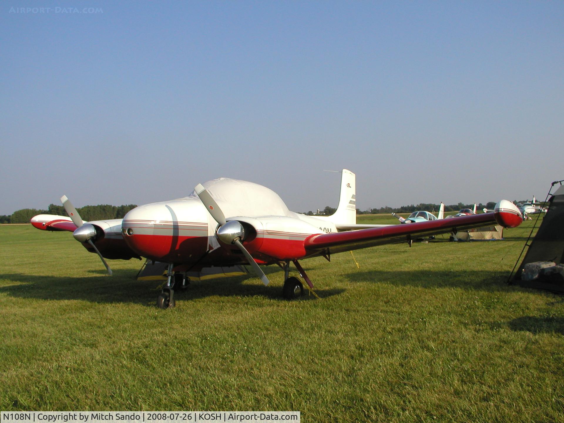 N108N, 1946 Temco D-16A Twin Navion C/N TTN-39 (NAV-4-418), EAA AirVenture 2008.