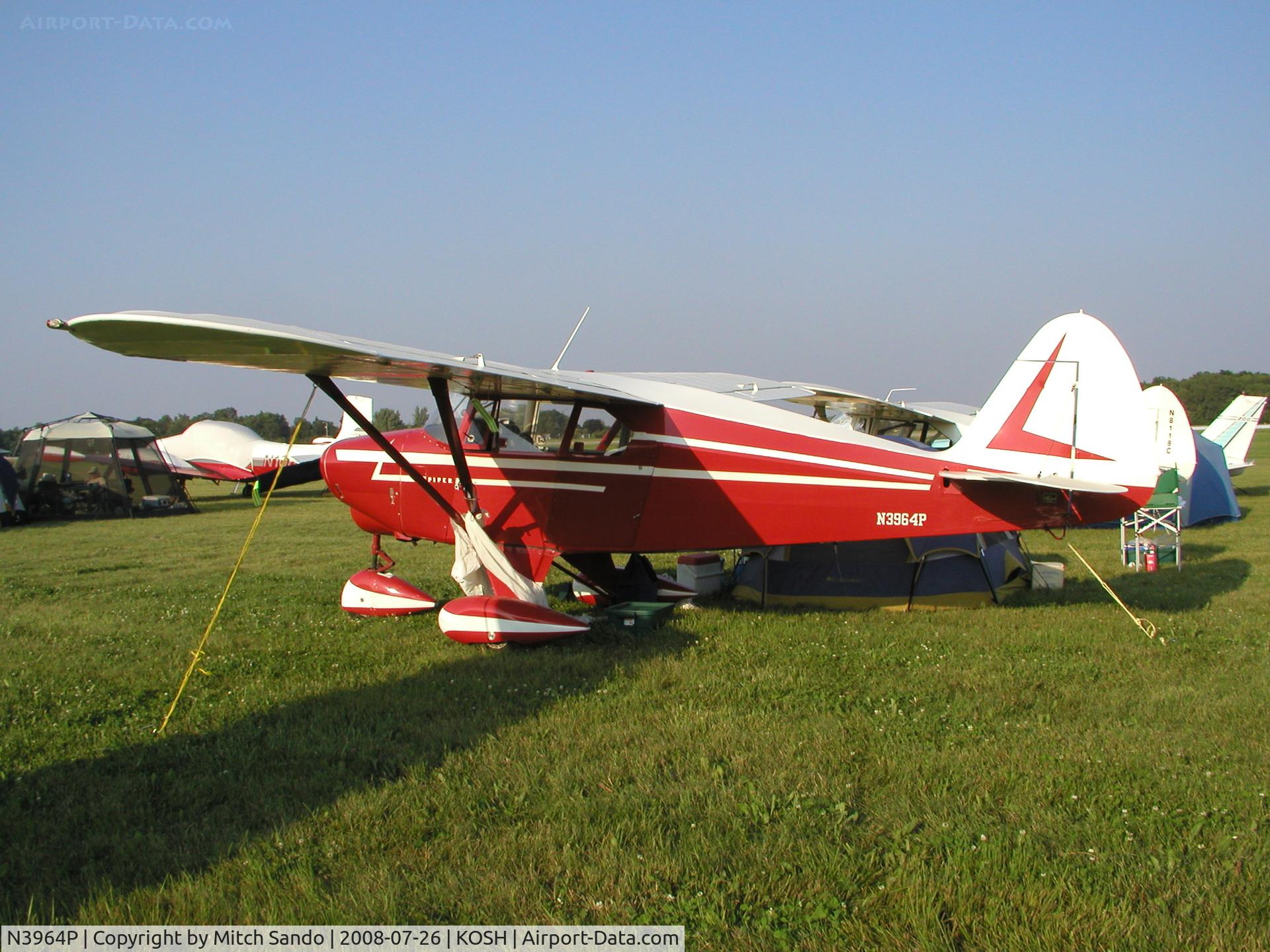 N3964P, 1956 Piper PA-22-150 C/N 22-3644, EAA AirVenture 2008.