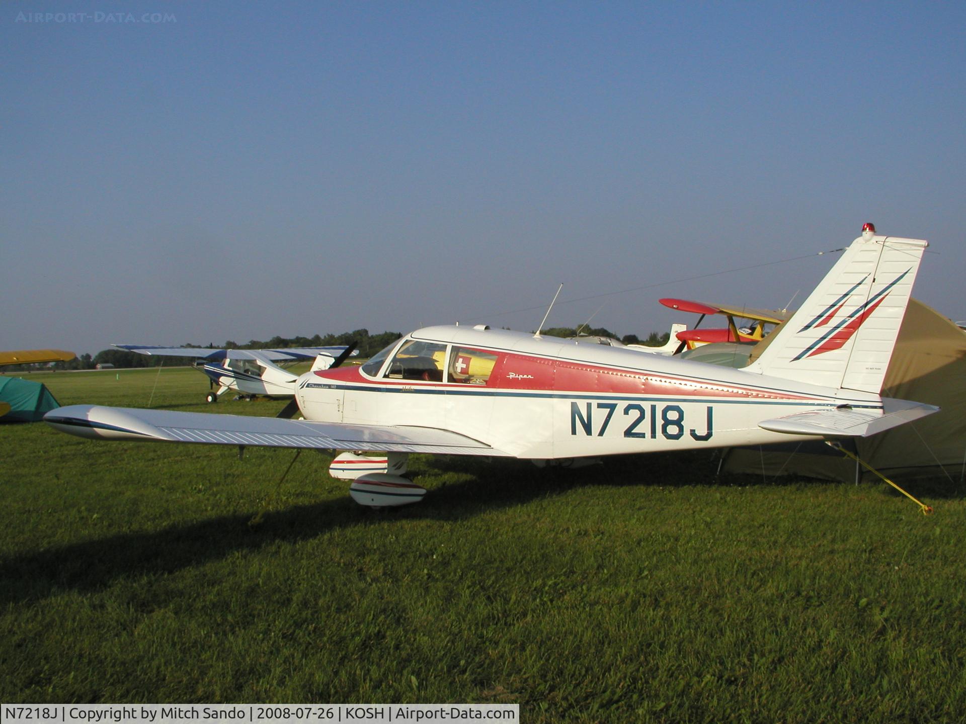 N7218J, 1968 Piper PA-28-140 C/N 28-24554, EAA AirVenture 2008.