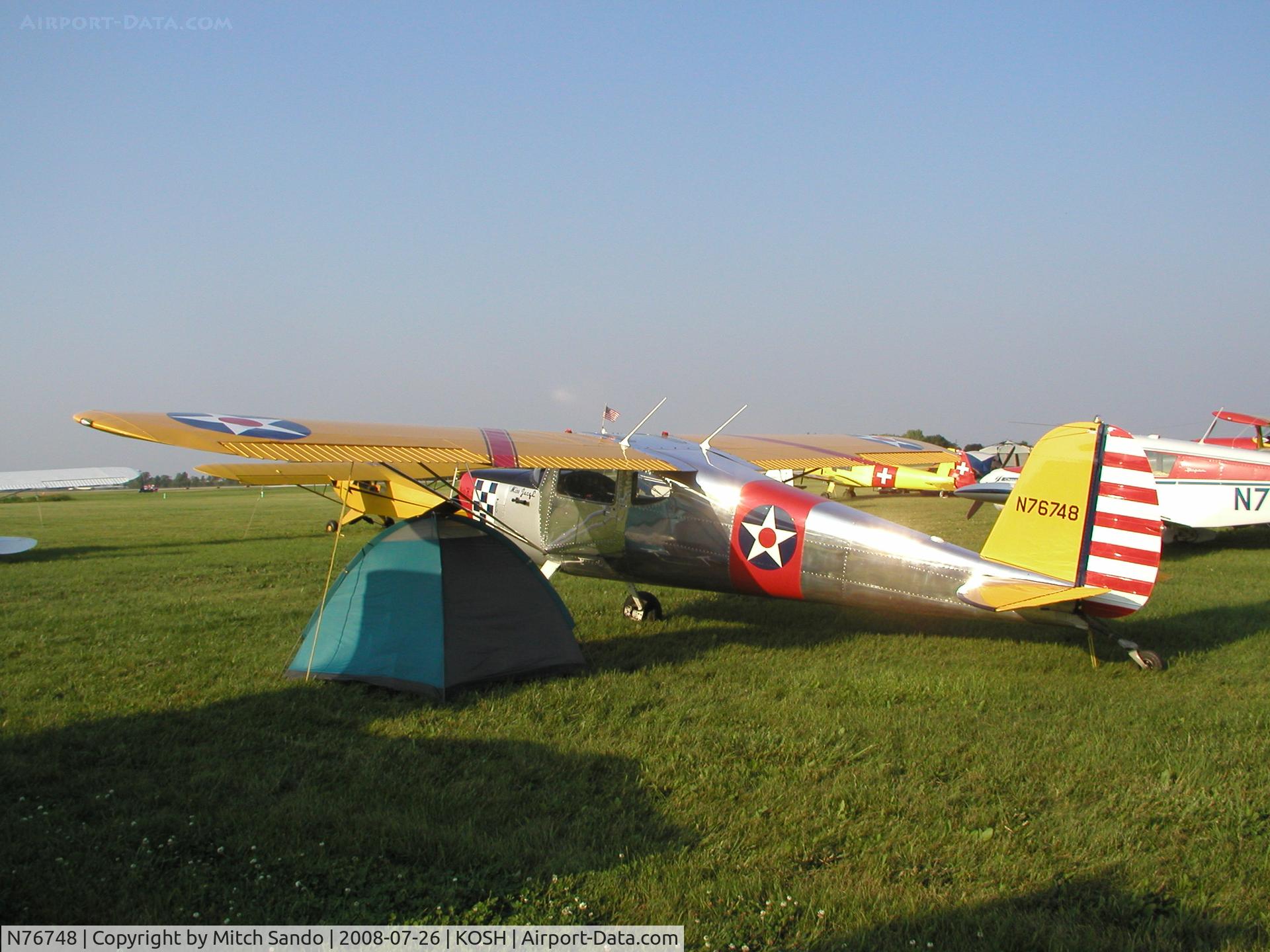 N76748, 1946 Cessna 140 C/N 11180, EAA AirVenture 2008.