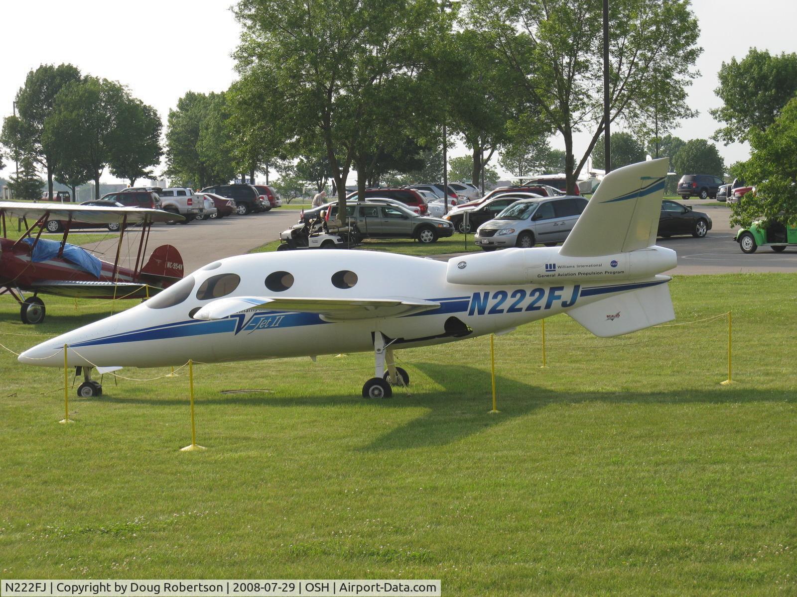 N222FJ, 1997 Scaled Composites 271 V-Jet II C/N 001, 1997 Scaled Composites Inc. 271 (Williams V-JET II) two Williams FJX-2 turbofans 700 lb thrust each