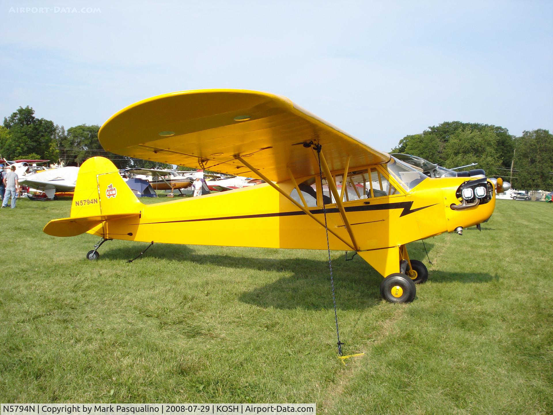 N5794N, 1945 Piper L-4J Grasshopper (J3C-65D) C/N 13243, Piper J3C-65