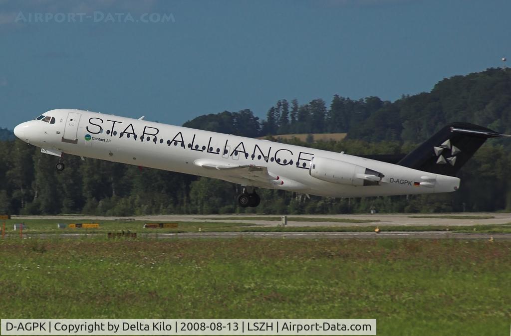D-AGPK, 1990 Fokker 100 (F-28-0100) C/N 11313, CONTACT AIR