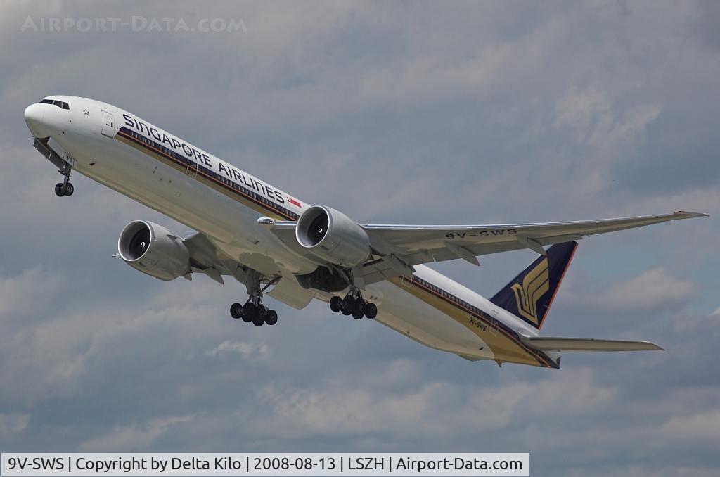 9V-SWS, 2008 Boeing 777-312/ER C/N 34584, SINGAPORE AIRLINES climbing out of Singapore