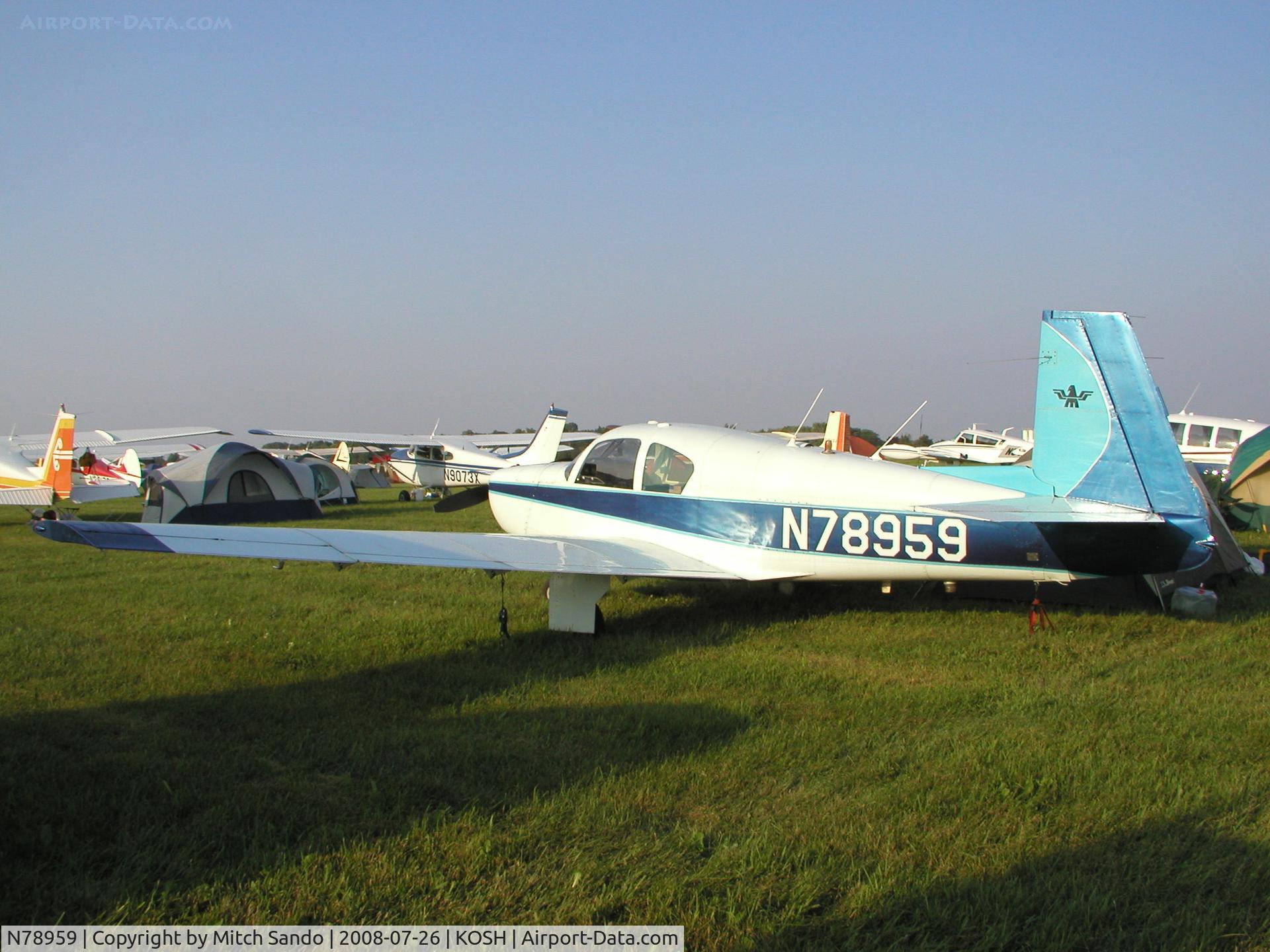 N78959, 1961 Mooney M20C Ranger C/N 1993, EAA AirVenture 2008.