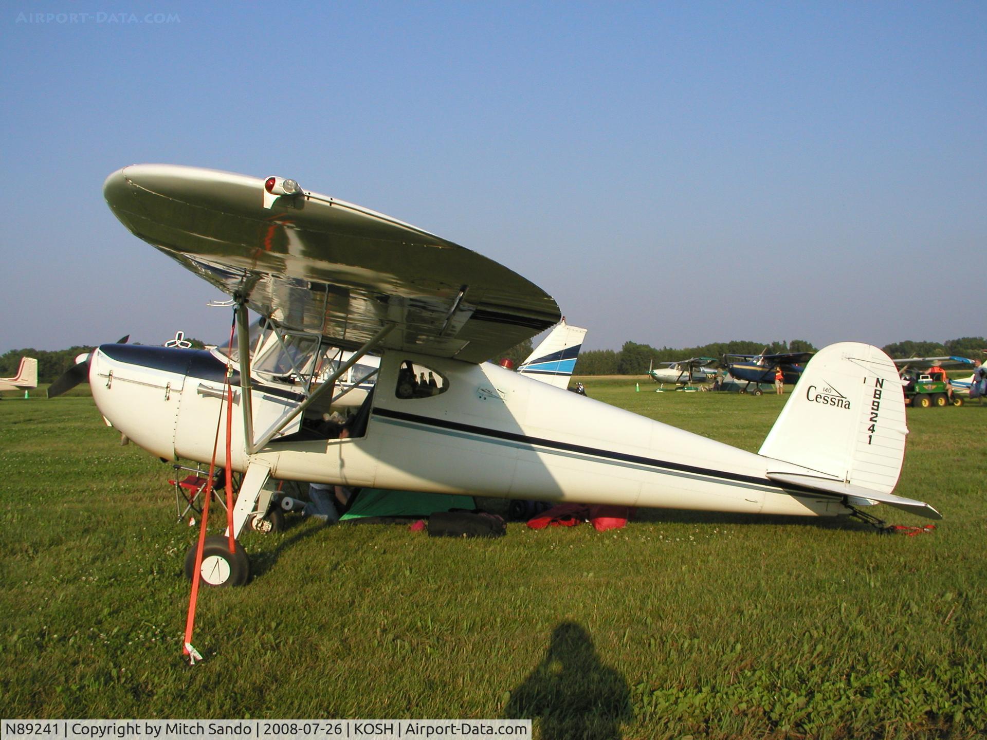 N89241, 1946 Cessna 140 C/N 8261, EAA AirVenture 2008.