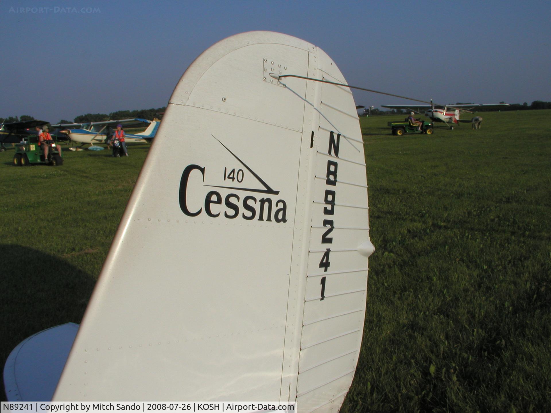 N89241, 1946 Cessna 140 C/N 8261, EAA AirVenture 2008.