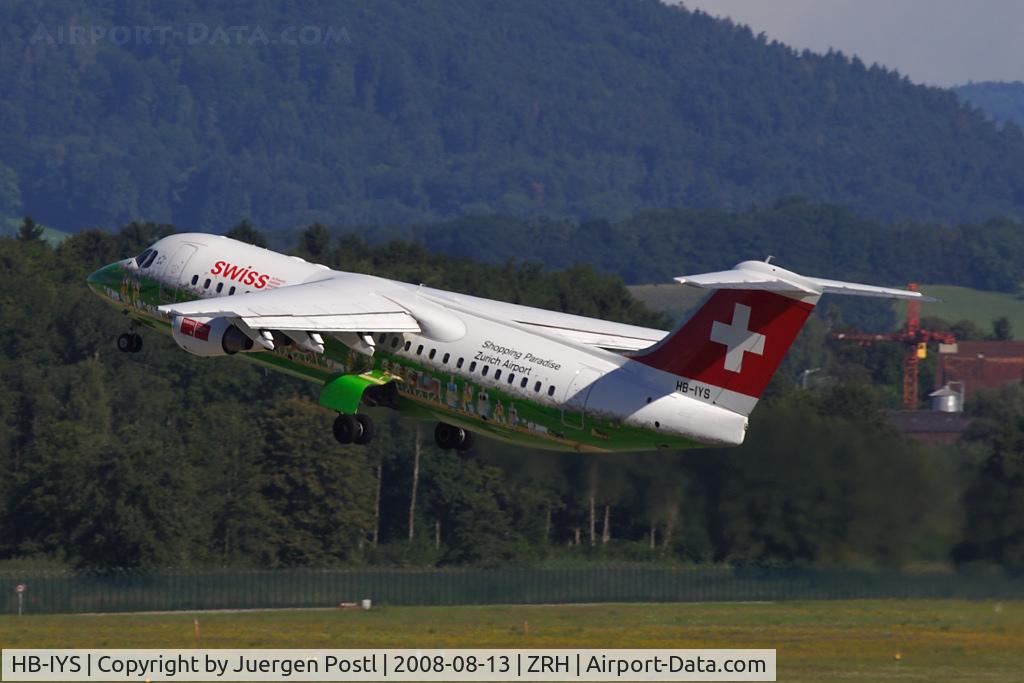 HB-IYS, 2001 British Aerospace Avro 146-RJ100 C/N E3381, British Aerospace