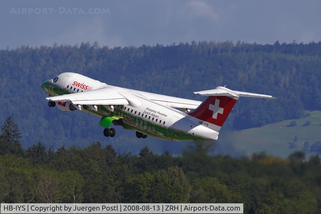 HB-IYS, 2001 British Aerospace Avro 146-RJ100 C/N E3381, British Aerospace