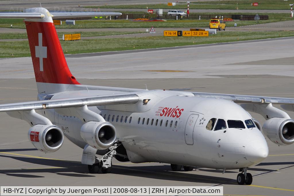 HB-IYZ, 1998 British Aerospace Avro 146-RJ100 C/N 0338, Avro RJ100