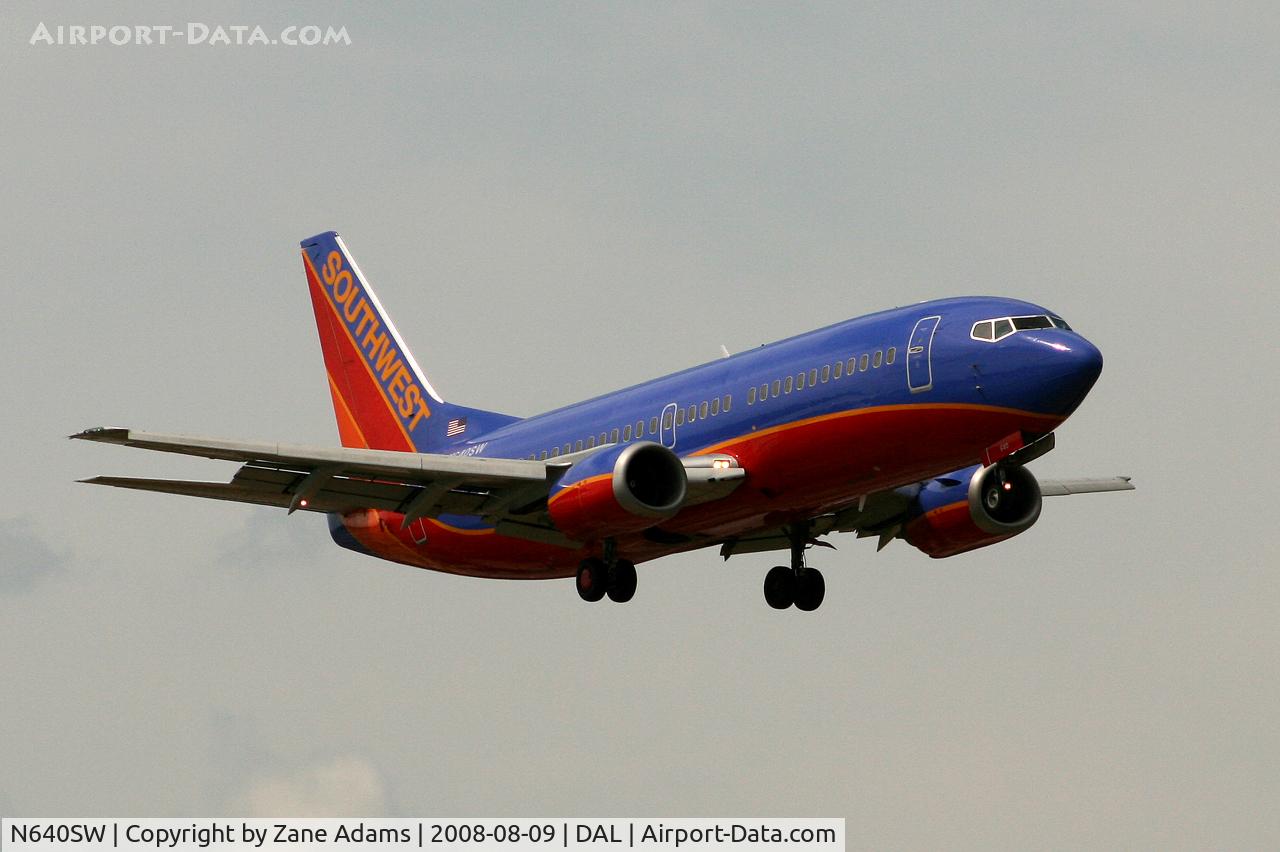 N640SW, 1996 Boeing 737-3H4 C/N 27713, Southwest Airlines at Dallas Love Field