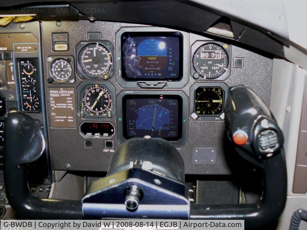 G-BWDB, 1995 ATR 72-202 C/N 449, First officer's controls.