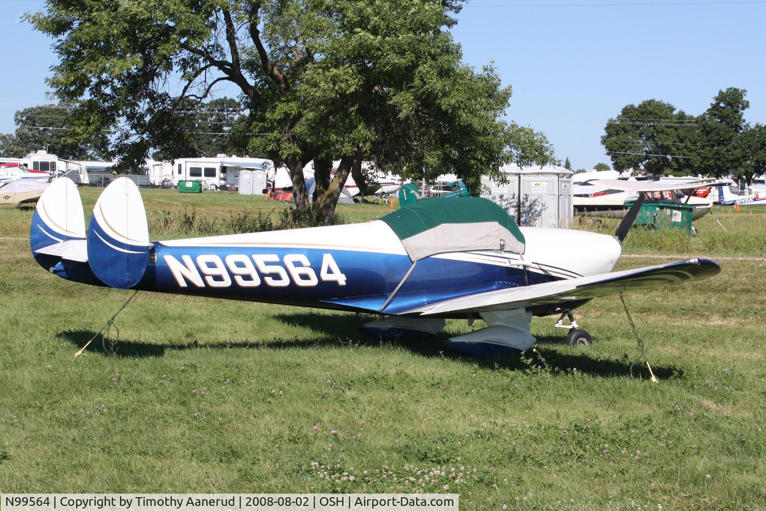 N99564, 1946 Erco 415C Ercoupe C/N 2187, EAA AirVenture 2008, lookup N99843 for picture of owner.