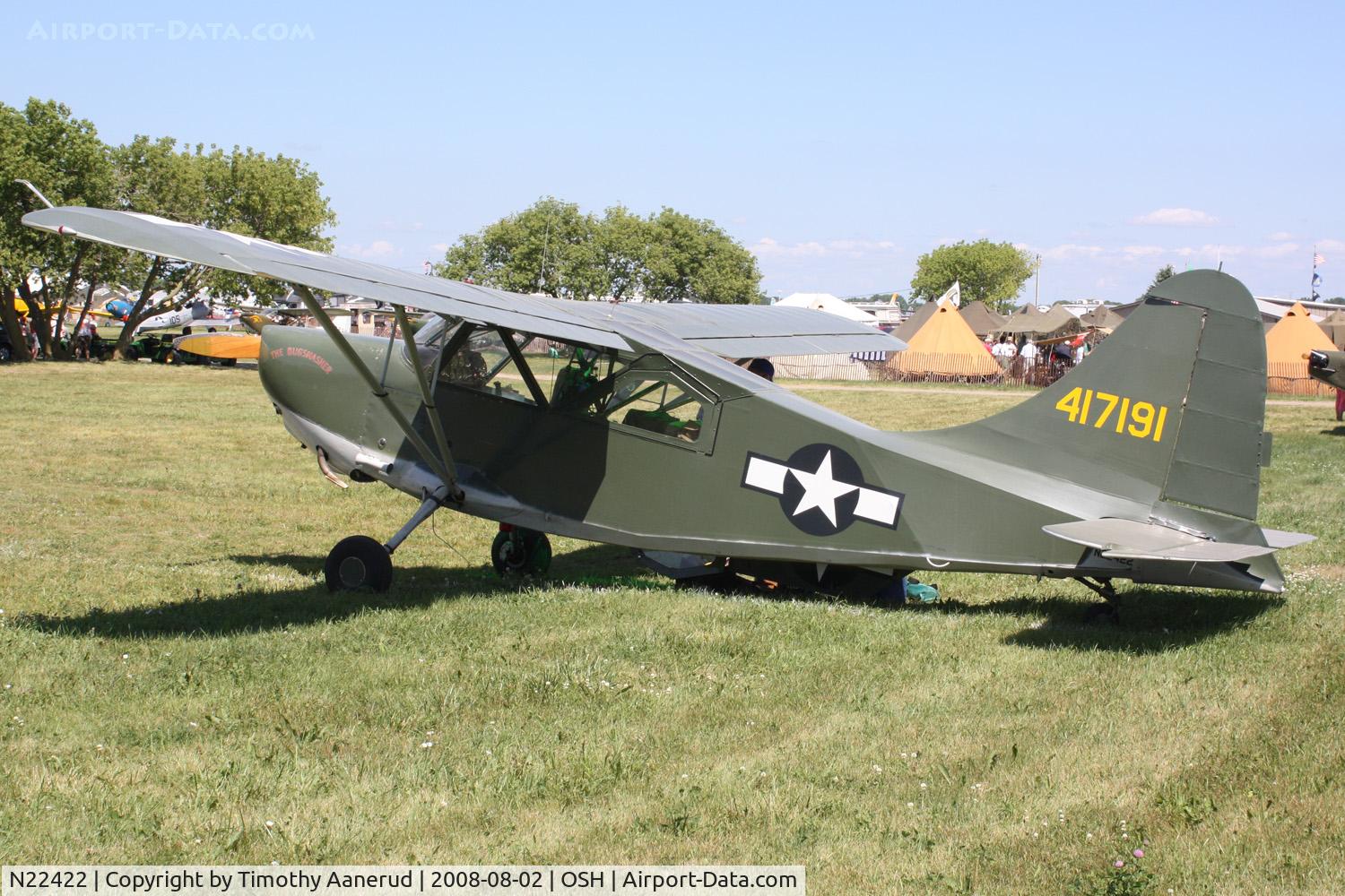 N22422, Stinson L-5B Sentinel C/N 44-17191A, EAA AirVenture 2008