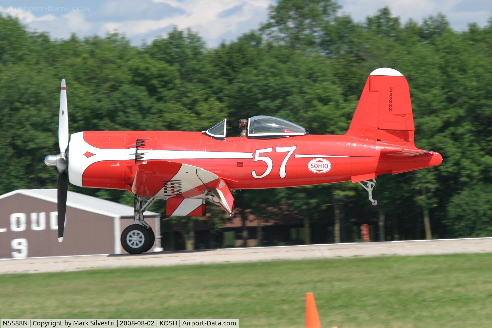 N5588N, 1945 Vought (Goodyear) F2G-1 Corsair C/N 6167, Oshkosh 2008