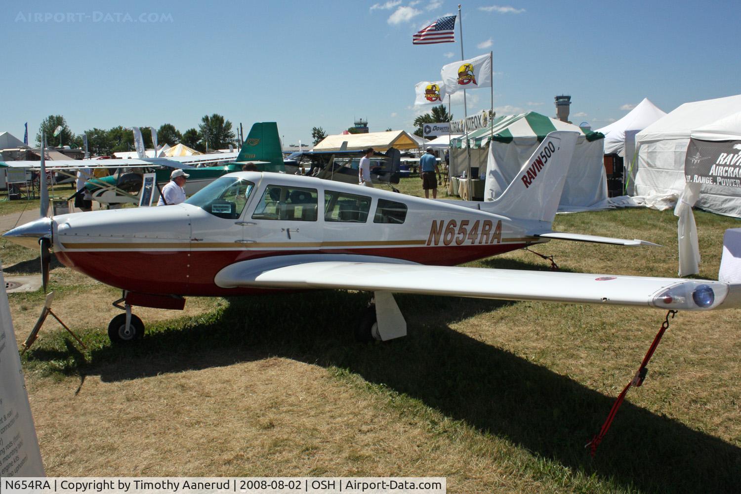 N654RA, 2005 Ravin Aircraft USA Ravin 500 C/N 0505009, EAA AirVenture 2008, It's probably easier and less expensive to buy a Piper Commache and than build this airplane. But the Raven is much faster