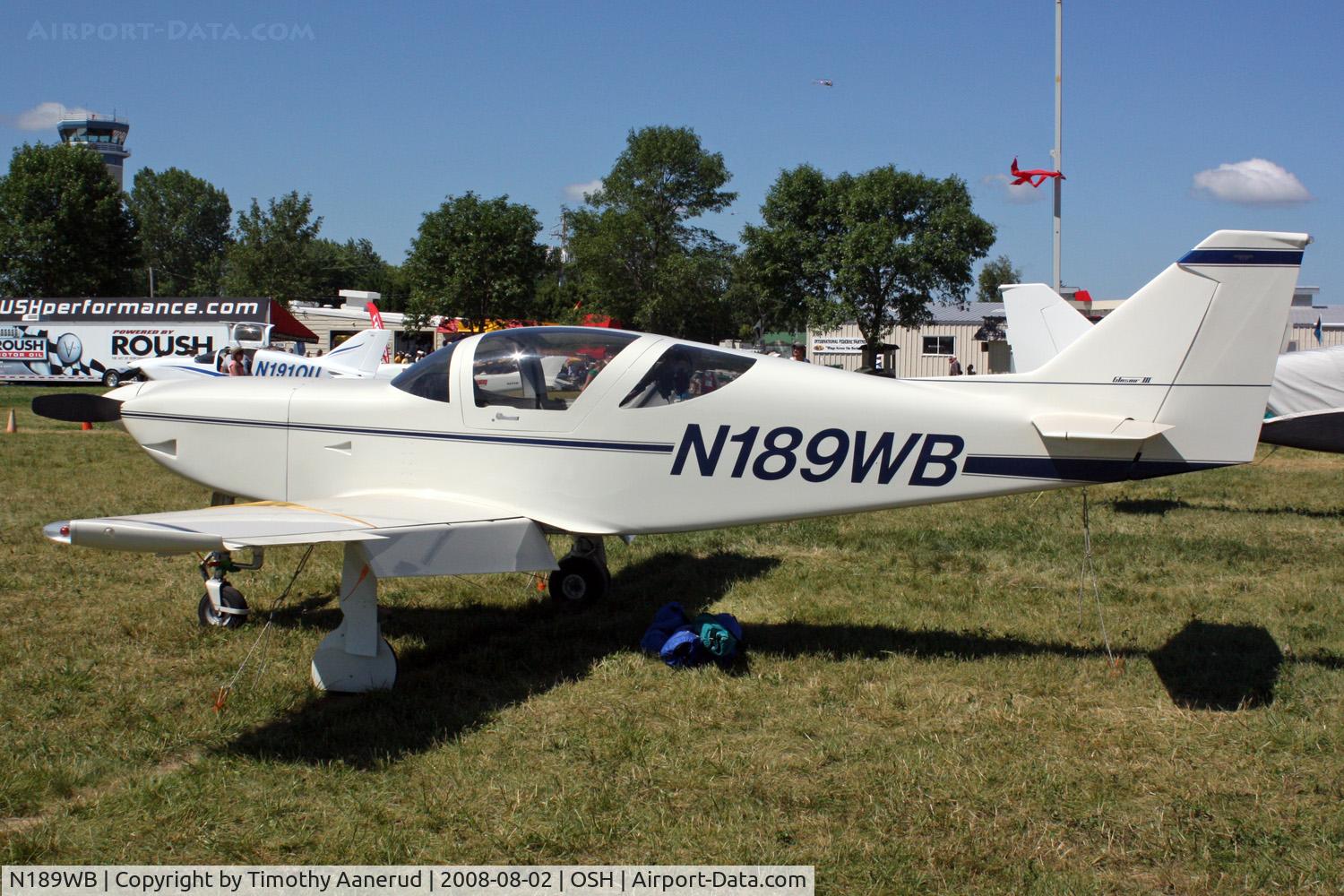 N189WB, 1984 Stoddard-Hamilton Glasair III C/N 3074, 1984 Stoddard-Hamilton Glasair III, c/n 3074, EAA AirVenture 2008