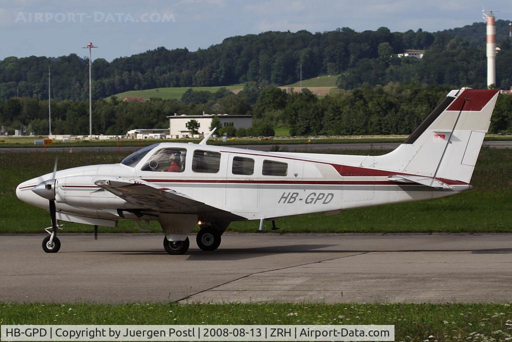 HB-GPD, 1980 Beech 58P Baron C/N TJ-281, Beechcraft 58P Pressurized Baron
