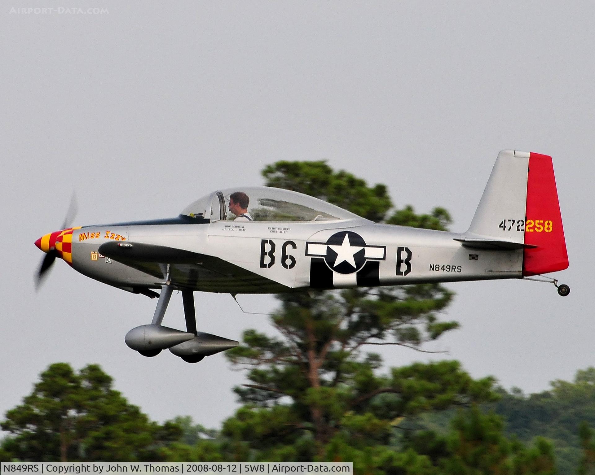 N849RS, 2006 Vans RV-8 C/N 81589, Departing runway 4