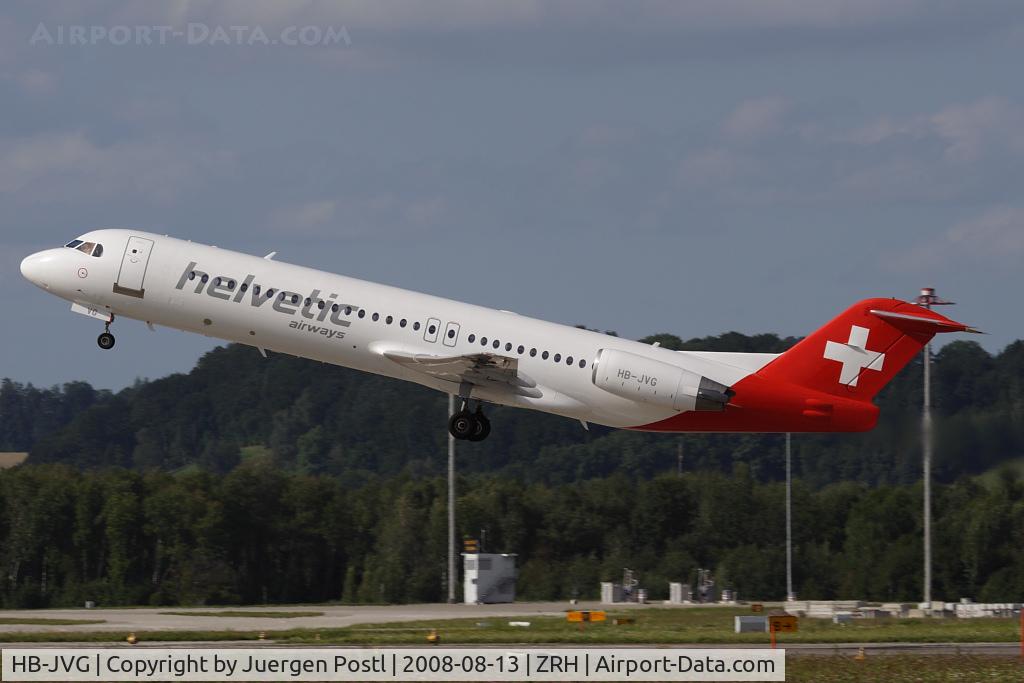 HB-JVG, 1993 Fokker 100 (F-28-0100) C/N 11478, Fokker 100