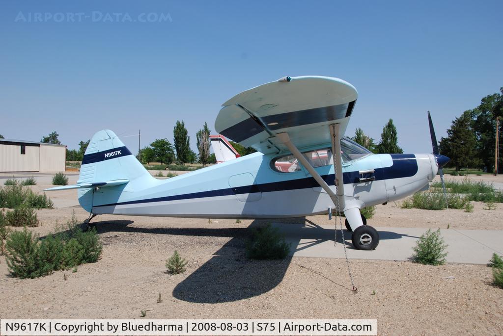 N9617K, 1947 Stinson 108-2 Voyager C/N 108-2617, Parked