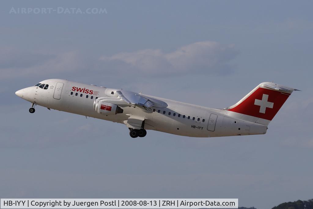 HB-IYY, 1998 British Aerospace Avro 146-RJ100 C/N E3339, Avro RJ100