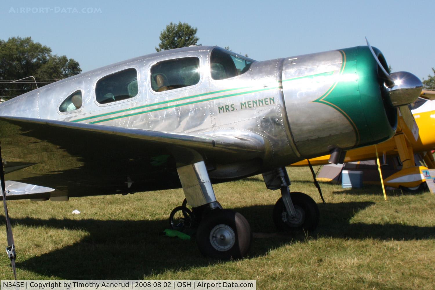 N34SE, 1940 Spartan 7W Executive C/N 34, EAA AirVenture 2008