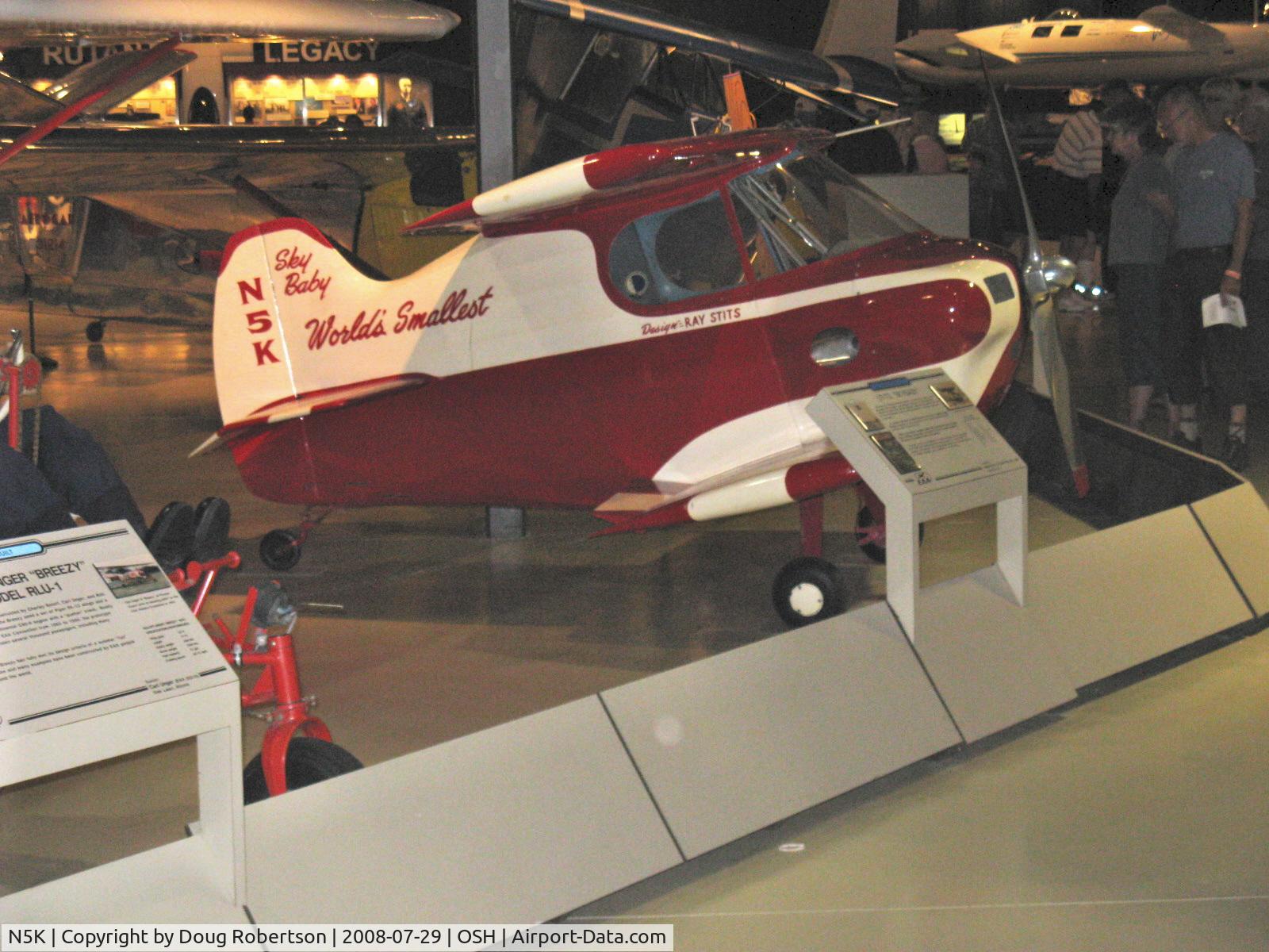 N5K, 1952 Stits SA-2 Sky Baby C/N 1, Stits SA-2 SKY BABY World's Smallest flyable airplane 7' 2