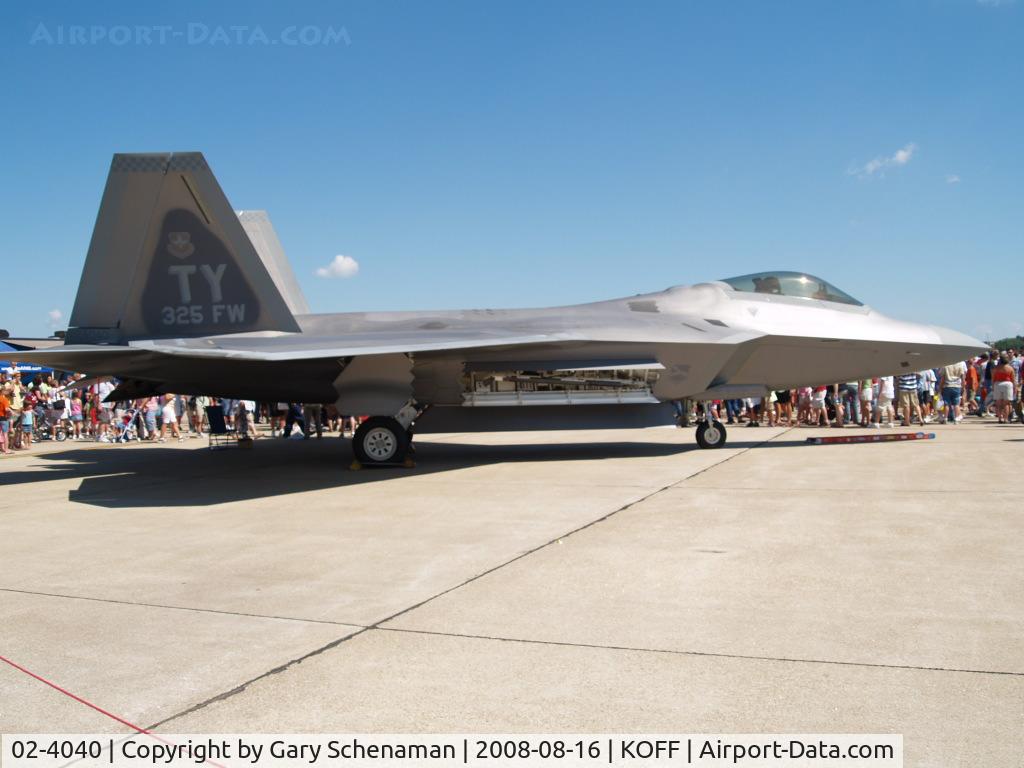 02-4040, 2002 Lockheed Martin F/A-22A Raptor C/N 4040, F-22 RAPTOR TY 325 FW