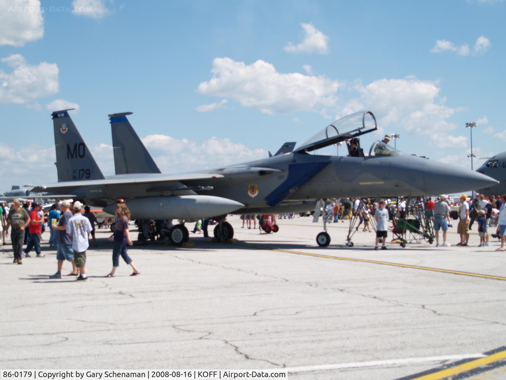 86-0179, 1986 McDonnell Douglas F-15C Eagle C/N 1032/C407, ON TARMAC AT OFFUTT AFB 2008