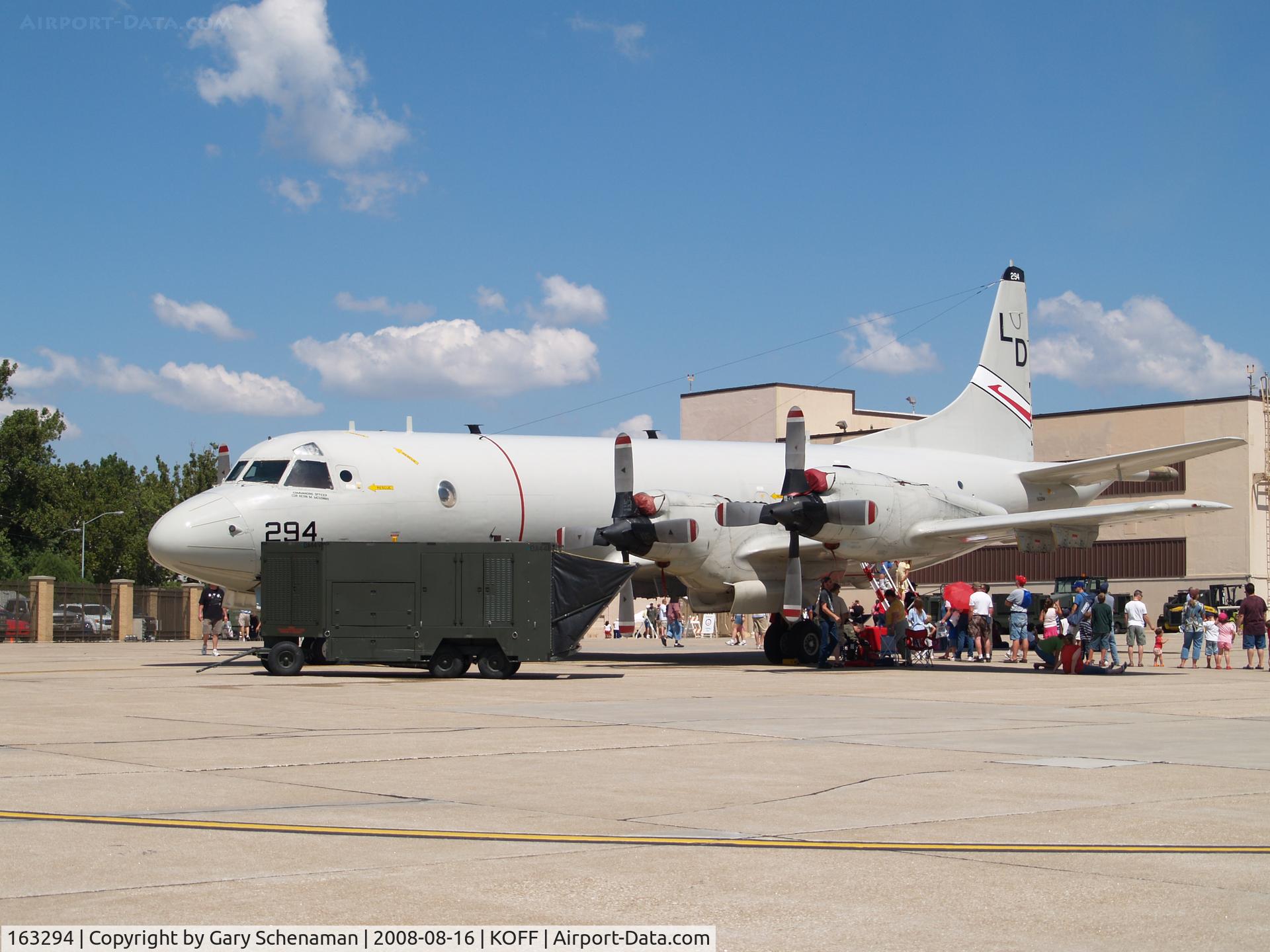 163294, Lockheed P-3C Orion C/N 285G-5823, P-3C ON TARMAC AT OFFUTT AFB 2008