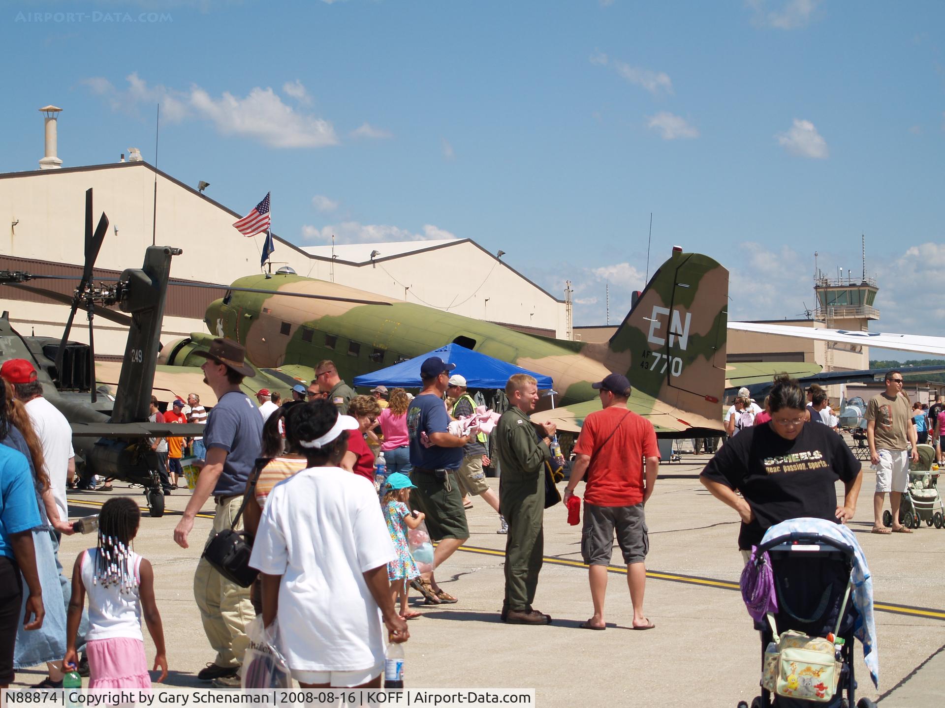 N88874, 1944 Douglas DC3C (C-47A) C/N 12693, DC-3 ON OFFUTT AFB TARMAC