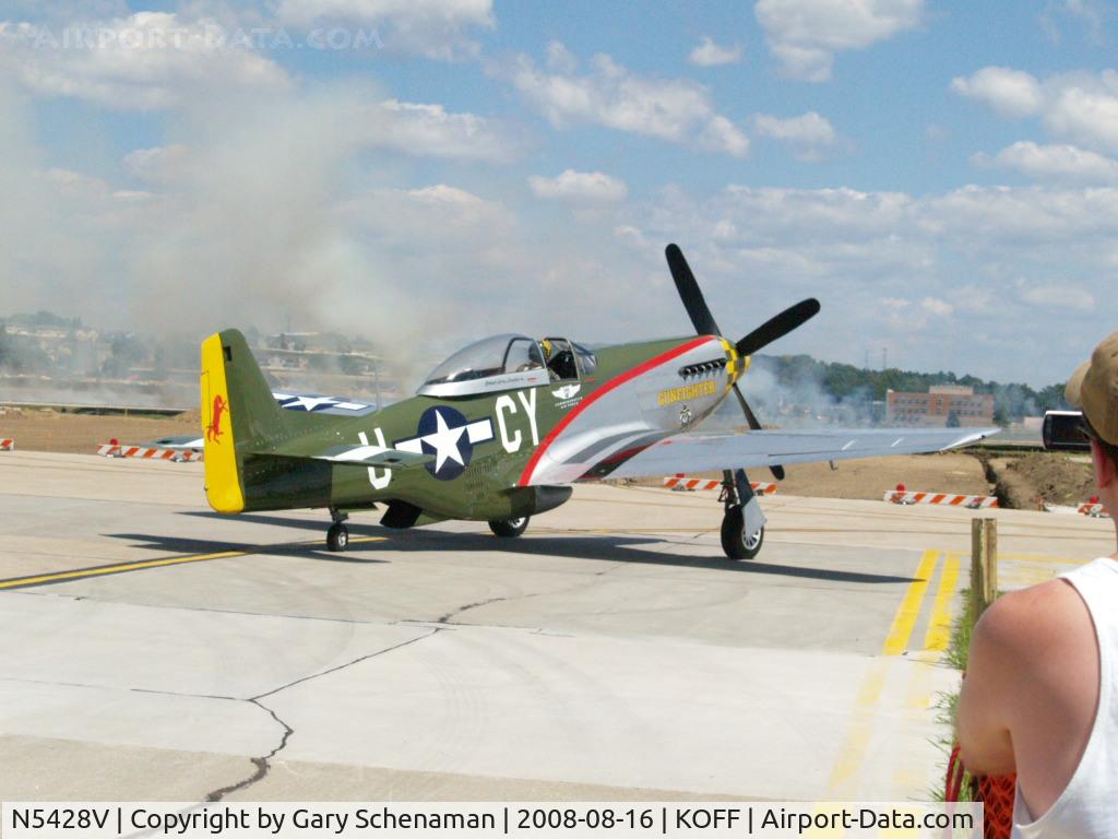 N5428V, 1944 North American P-51D Mustang C/N 122-39723, GUNFIGHTER AT OFFUTT AFB, PRIOR TO CHASE OF ZERO