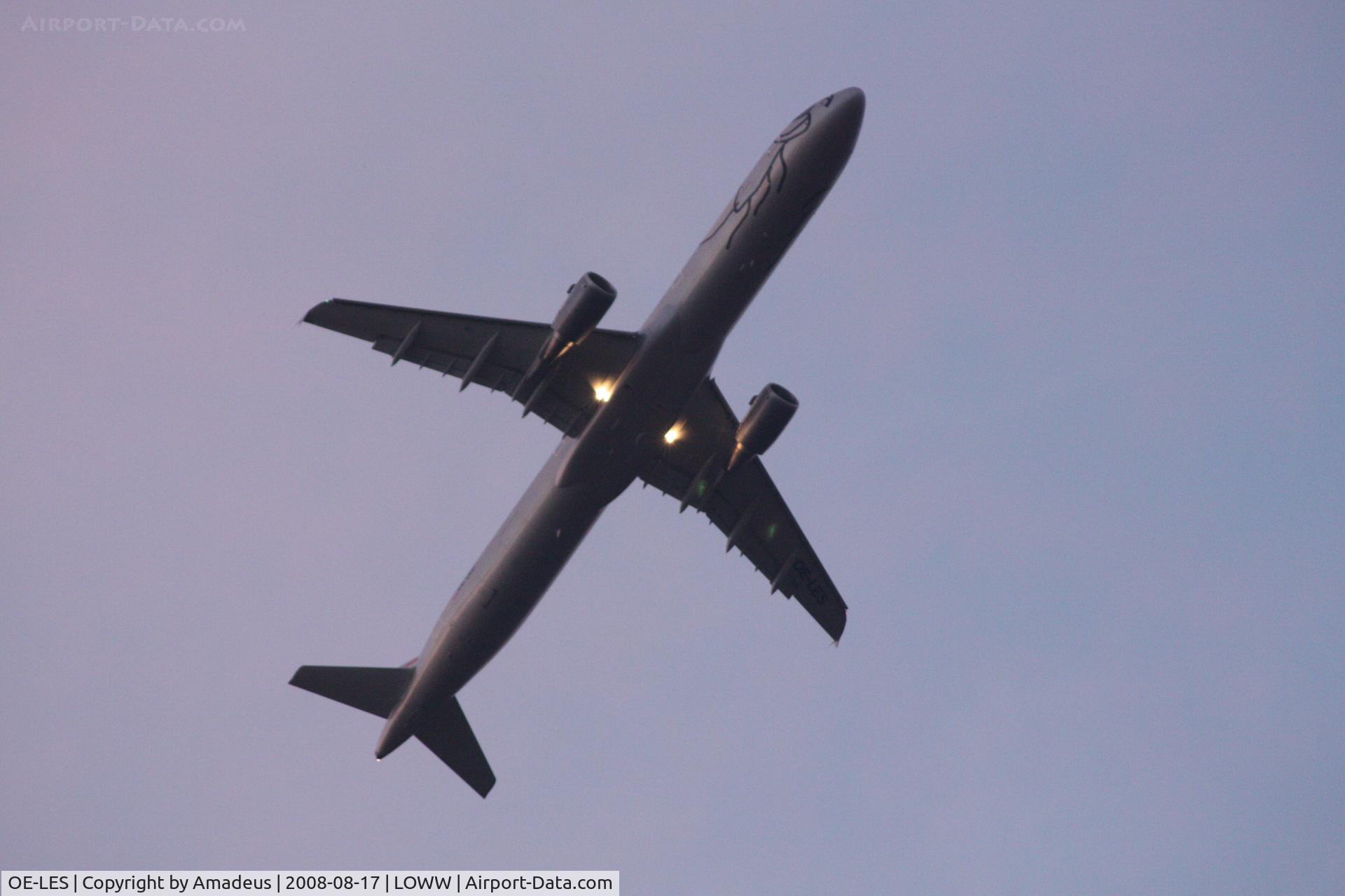 OE-LES, 2008 Airbus A321-211 C/N 3504, Airbus A321 takeoff RWY29