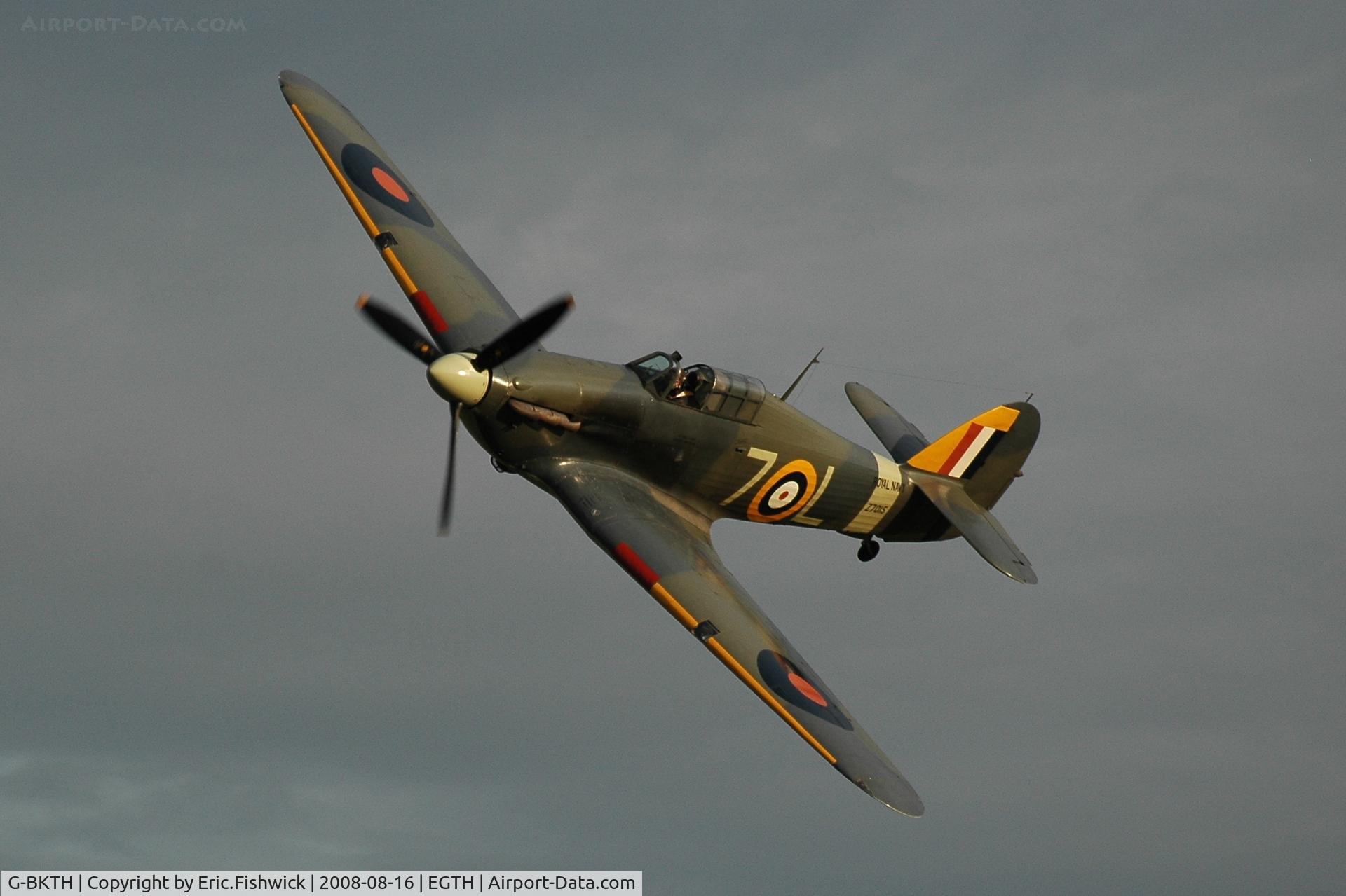 G-BKTH, 1939 Hawker (CCF) Sea Hurricane Mk1B C/N CCF/41H/4013, 43. '7-L' at Shuttleworth Evening Air Display 16 Aug 2008