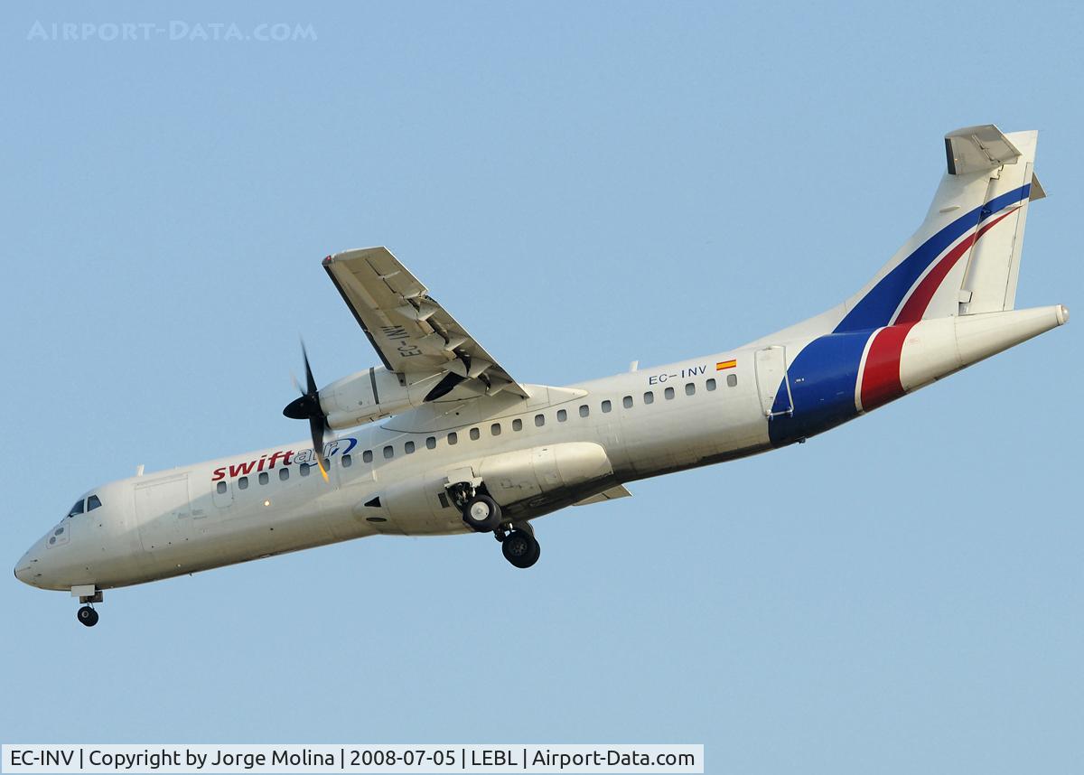 EC-INV, 1991 ATR 72-212 C/N 274, ATR 72-202 reconverted at 72-212F 