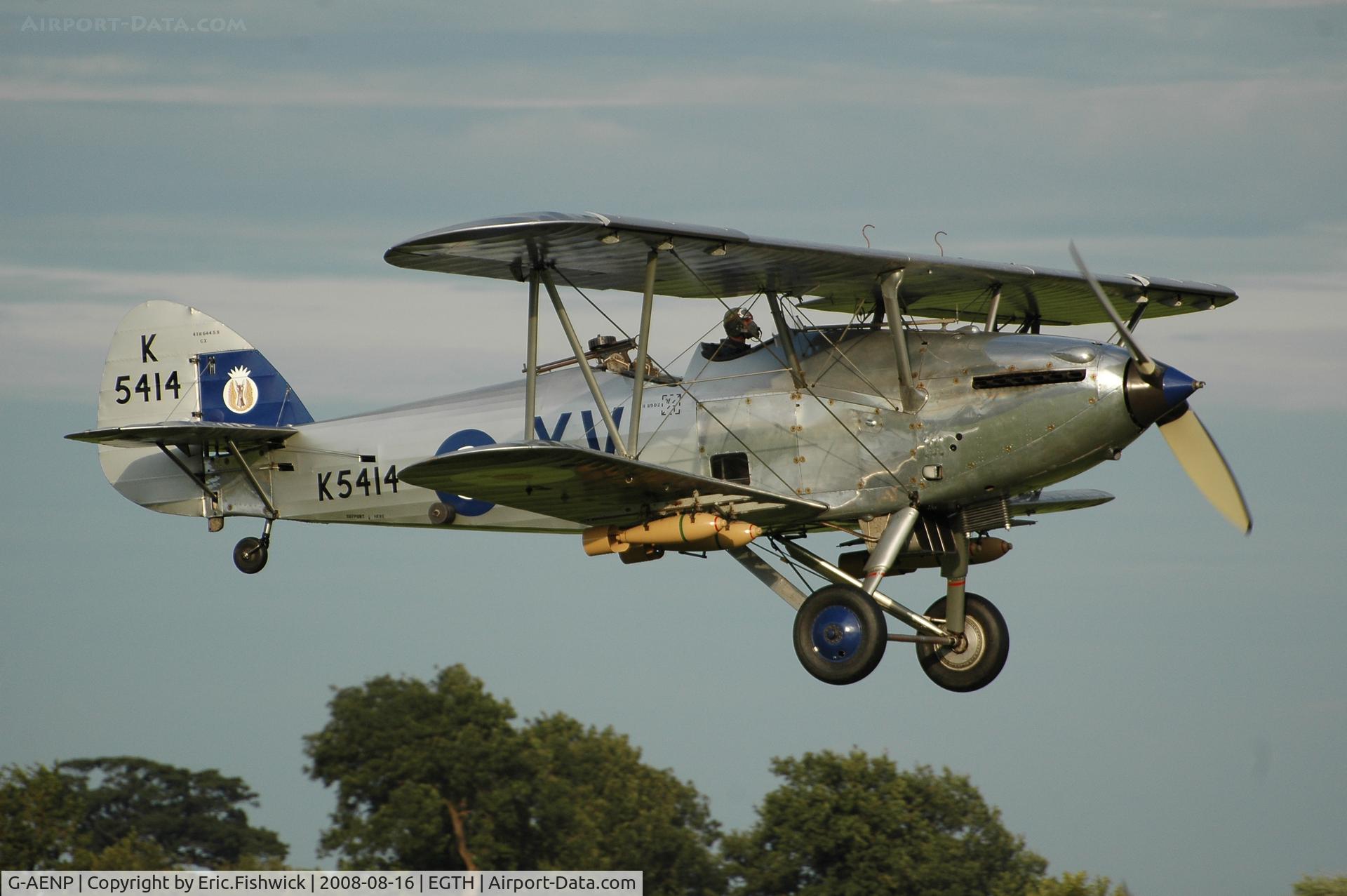 G-AENP, 1935 Hawker Hind C/N 41H/81902, 42. K5414 at Shuttleworth Evening Air Display 16 Aug 2008