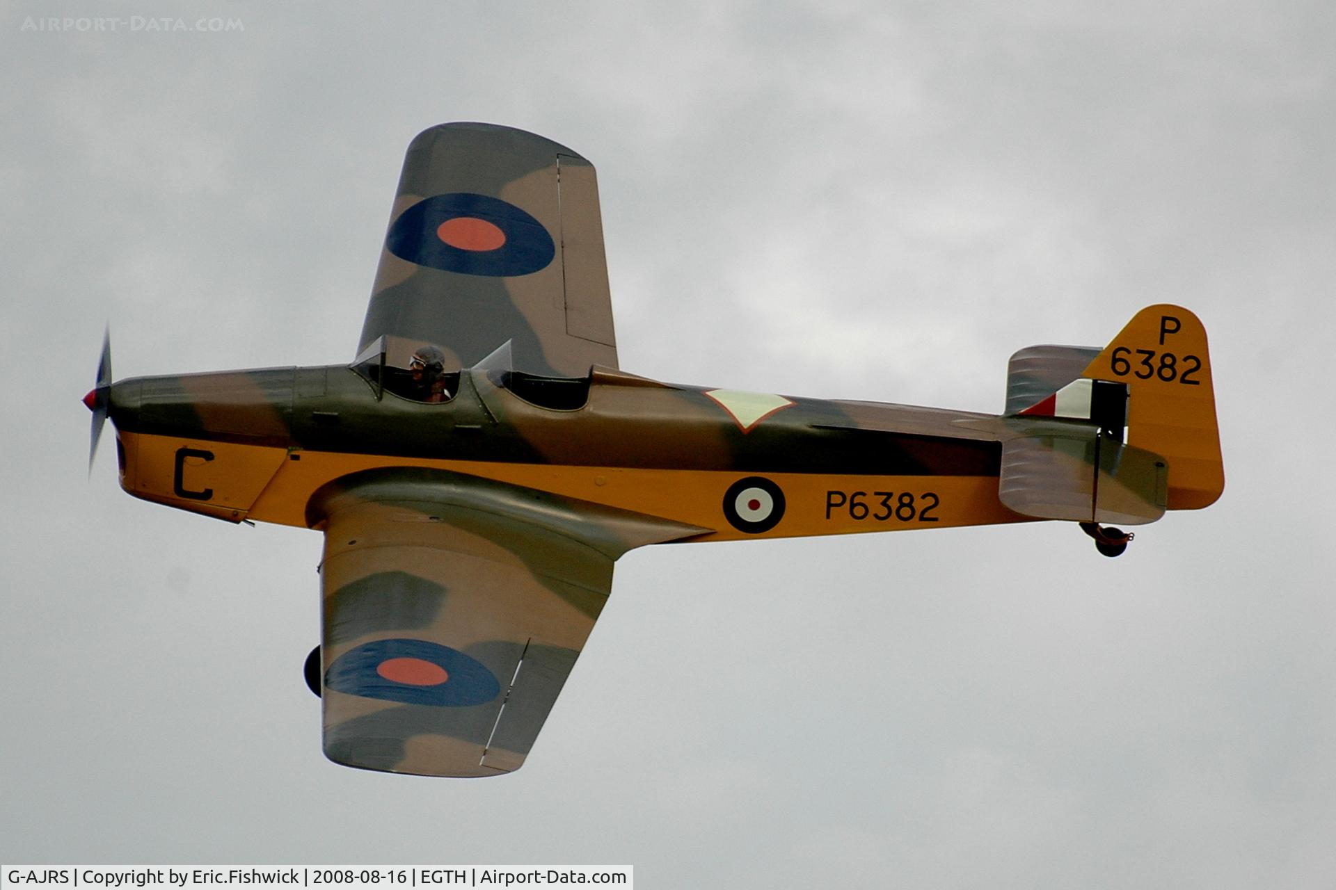 G-AJDR, 1940 Miles M14A Hawk Trainer 3 C/N 2169, 41. P6382 at Shuttleworth Evening Air Display 16 Aug 2008