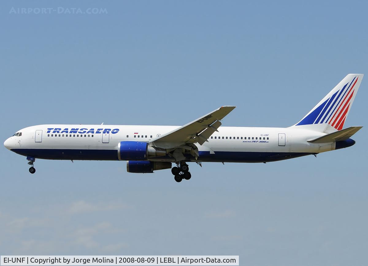 EI-UNF, 1992 Boeing 767-3P6/ER C/N 26238, In Transaero since APR2008.